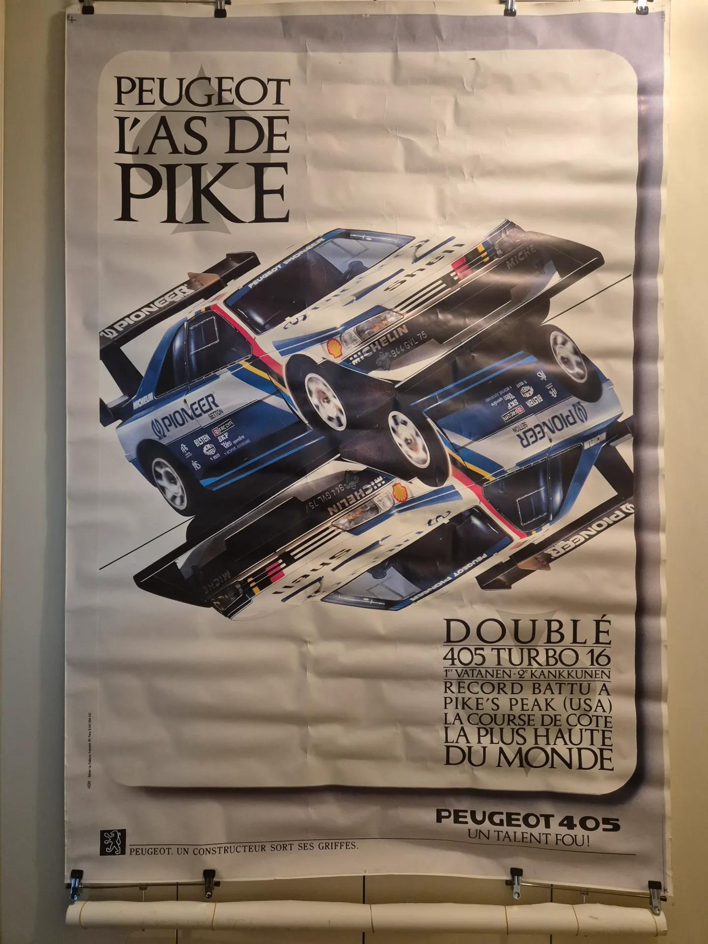 Affiche Peugeot 405 T16 As de Pike's Peak | ED Collections